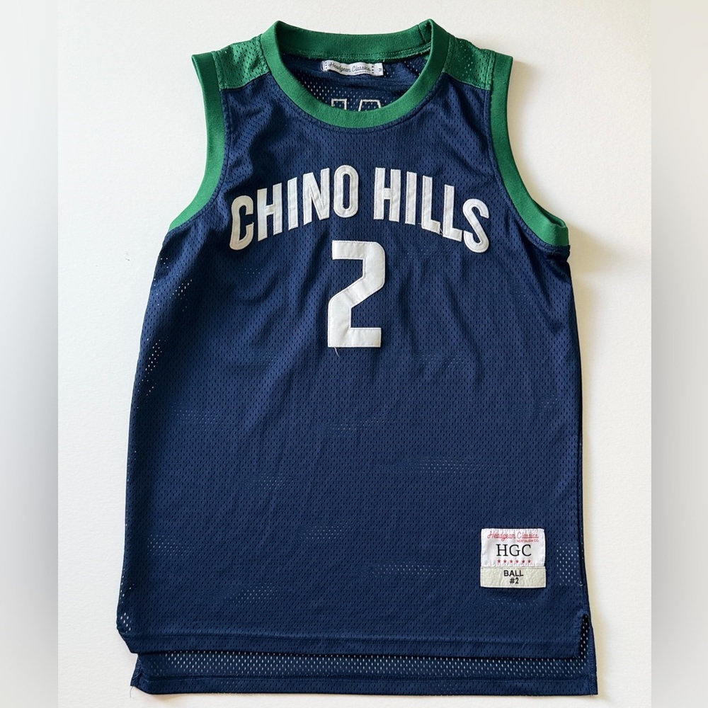 Chino Hills Men's Navy & Green Basketball Jersey - #2